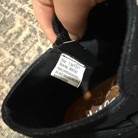 Sugar Black Ankle Boots with Suede Finish size 7.5 - Picture 5 of 8